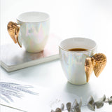 Triogift Fairycore Golden Angel Wing Mug