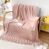 Triogift Geometry Cozy Tassel Blanket