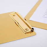 Triogift Elegance Stylish Golden Clip Boards