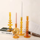 Triogift Danish Pastel Colorful Layered Candle Stick