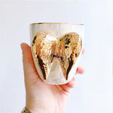 Triogift Fairycore Golden Angel Wing Mug