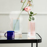 Triogift Minimalist Fluted Acrylic Flower Vase