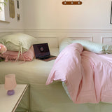 Triogift Pastel Pillowcase With Ties Bedding Set