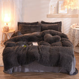 Triogift Dreamy Winter Mink Fleece Bedsheet Set