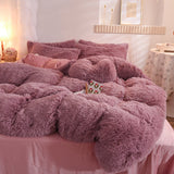 Triogift Dreamy Winter Mink Fleece Bedsheet Set