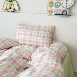 Triogift Danish Pastel Plaid Bedding Set