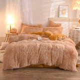 Triogift Dreamy Winter Mink Fleece Bedsheet Set