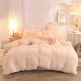 Triogift Dreamy Winter Mink Fleece Bedsheet Set