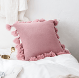 Triogift Bohemian Knitted Pastel Color Pillowcase