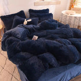 Triogift Dreamy Winter Mink Fleece Bedsheet Set