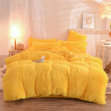 Triogift Dreamy Winter Mink Fleece Bedsheet Set