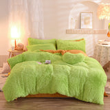 Triogift Dreamy Winter Mink Fleece Bedsheet Set