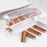 Triogift Elegance Transparent Rose Gold Stapler