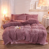 Triogift Dreamy Winter Mink Fleece Bedsheet Set