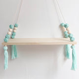 Triogift Colorful Beads Tassel Kids Room Wall Shelf