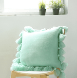 Triogift Bohemian Knitted Pastel Color Pillowcase