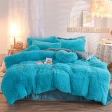 Triogift Dreamy Winter Mink Fleece Bedsheet Set