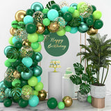 Triogift Jungle Green Balloons Garland Arch Kit Jungle Safari Birthday Party Decor Kid Wedding Birthday Party Supplies Baby Shower Baloon