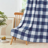 Triogift 1Panel Buffalo Checkered Curtains Farmhouse Country Room Darkening Gingham Plaid Grommet Blackout Window Curtain Panels