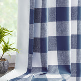 Triogift 1Panel Buffalo Checkered Curtains Farmhouse Country Room Darkening Gingham Plaid Grommet Blackout Window Curtain Panels