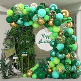 Triogift Jungle Green Balloons Garland Arch Kit Jungle Safari Birthday Party Decor Kid Wedding Birthday Party Supplies Baby Shower Baloon