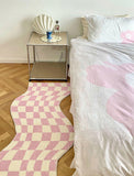 Triogift Danish Pastel Wavy Checkered Rugs