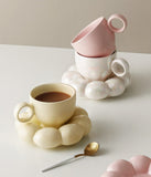 Triogift Chubby Floral Cup And Saucer Set