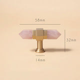 Triogift Luxury Natural Crystal Cabinet Handle