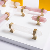 Triogift Luxury Natural Crystal Cabinet Handle