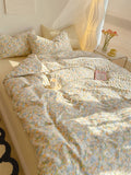 Triogift Golden Hour Floral Oil Painting Bedding Set