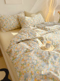 Triogift Golden Hour Floral Oil Painting Bedding Set