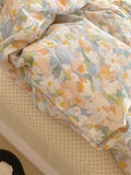 Triogift Golden Hour Floral Oil Painting Bedding Set