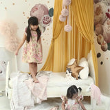 Triogift New Nordic Style Princess Chiffon Kids Baby Bed Room Canopy Mosquito Net Curtain Bedding Dome Tent