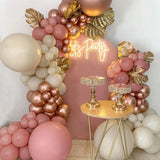 Triogift Rose Gold Pink Balloon Garland Arch Kit Wedding Birthday Party Decor Baby Shower Girl Birthday Balloon Decoration Latex ballons