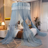 Triogift Bed Canopy Double Colors Hung Mosquito Net Princess Bed Tent Curtain Foldable Canopy On The Bed Elegant Fairy Lace Dossels