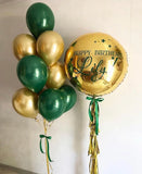 Triogift 11-18Pcs Bunch Balloon Ink Green Jungle Theme Latex Balloon Wedding Birthday Party Decoration Festival Celebration Supplies