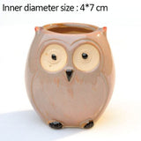 Triogift Wise Owl Ceramic Flower Pot