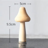 Triogift Wooden Mushroom Decor Figurines