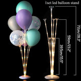 Triogift LED Ballon Stand Column with Glow Lights String with Wedding Home Decoration Adult Birthday Party Decor Kids Balloon Gift Globos