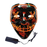 Triogift  Halloween LED Mask Purge Masks Election Mascara Costume DJ Party Light Up Masks Glow In Dark 10 Colors To Choose