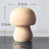 Triogift Wooden Mushroom Decor Figurines