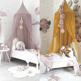 Triogift New Nordic Style Princess Chiffon Kids Baby Bed Room Canopy Mosquito Net Curtain Bedding Dome Tent