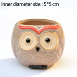 Triogift Wise Owl Ceramic Flower Pot