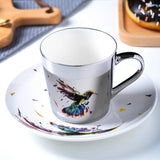 Triogift  -  New Dynamic Mirror Reflection Cup Mug 250~300ml Home Drinkware Creative Ceramic Anamorphic Cup Coffee Tea Set Interesting Gift