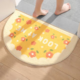 Triogift Ins Simple Small Fresh Flowers Floor Mats Rugs Home Entrance Carpet Bedroom Toilet Bathroom Door Absorbent Non-Slip Foot Pad