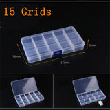 Triogift Adjustable 3-36 Grids Compartment Plastic Storage Box Jewelry Earring Bead Screw Holder Case Display Organizer Container