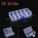 Triogift Adjustable 3-36 Grids Compartment Plastic Storage Box Jewelry Earring Bead Screw Holder Case Display Organizer Container