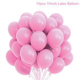 Triogift 10/20pcs Gold Black Pink Latex Balloons Birthday Party Decor for Kids Adult Wedding Decorations Helium Globos Baby Shower Ballon