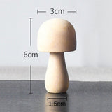 Triogift Wooden Mushroom Decor Figurines