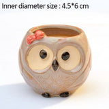 Triogift Wise Owl Ceramic Flower Pot